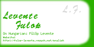levente fulop business card