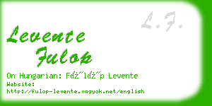 levente fulop business card